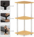 Furinno Turn-N-Tube 3-Tier Corner Display Rack Multipurpose Shelving Unit, Beech/White, Model:12077BE/WH