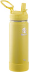 Takeya Actives Insulated Water Bottle with Straw Lid, 18 Ounce, Canary