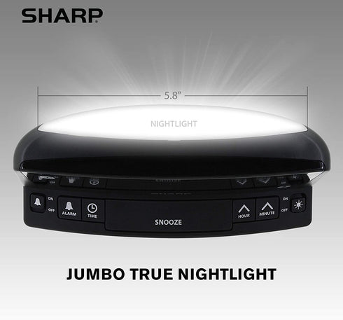 Sharp LED Digital Alarm Clock Simple Operation - Easy to See Large Numbers, Built in Night Light, Loud Beep Alarm with Snooze, Bright Big Green Digit Display