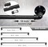 SOUMNS Industrial Curtain Rods, Rustic Pipe Curtain Rods for Windows 32 to 45 inch, 1 Inch Diameter Adjustable Telescoping Wrap Around Curtain Rod Set for Wall and Ceiling, Indoor&Outdoor, Black