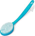 DecorRack Bath Brush with Bristles, Long Handle for Exfoliating Back, Body, and Feet, Bath and Shower Scrubber, Blue (1 Pack)