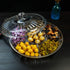 Yesland 12-3/8 Inches Snack Serving Tray Set with Lid, Acrylic Appetizers/Food Tray with 6 Sections for Parties, Holidays, Family Dinner