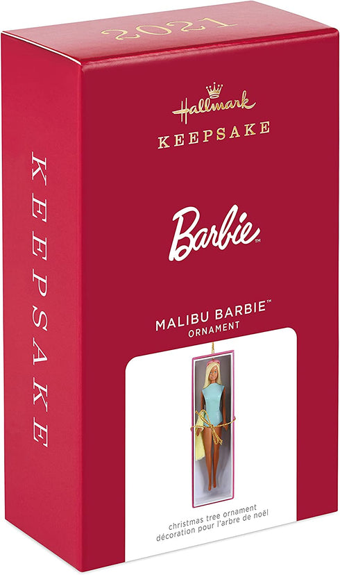 Hallmark Keepsake Christmas Ornament 2021, Malibu Barbie