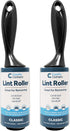 Sticky Tape Lint Roller for Clothes (2-pk) - Removes Dust & Lint from Clothing (140 Sheets Total - 2 Rolls with 70 Sheets Per Roll) by Comfy Clothiers
