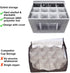Stemware Storage Box with dividers, China Storage Containers Wine Glass Storage Containers with Lids and handles, Holds 12 Wine Glasses or Crystal Glassware (Grey)