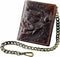 Vintage Dragon Mens Wallet Slim Card Money Purse Wi/ Safe Chain