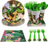 CIEOVO Zoo Jungle Animal Party Supplies - Serves 18 Guest Includes Party Plates, Spoons, Forks, Cups, Napkins Party Pack Perfect for Safari Animal Themed Birthday Shower Parties Decorations