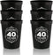 Veracco Cheers To 40 Years Stadium Party Cup Funny 40th Birthday Gag Gifts For Him Her Forty And Fabulous (Black, 12)
