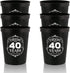 Veracco Cheers To 40 Years Stadium Party Cup Funny 40th Birthday Gag Gifts For Him Her Forty And Fabulous (Black, 12)
