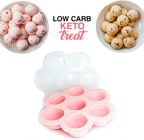 Keto Fat Bomb-Dessert Molds and Recipe Tray with Easy and Simple Low Carb, High Fat Treats