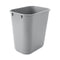 Rubbermaid 2955 GRA 13-5/8 qt Capacity, 11-3/8" Length x 8-1/4" Width x 12-1/8" Height, Gray Color, Linear Low-Density Polyethylene Deskside Small Wastebasket