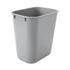 Rubbermaid 2955 GRA 13-5/8 qt Capacity, 11-3/8" Length x 8-1/4" Width x 12-1/8" Height, Gray Color, Linear Low-Density Polyethylene Deskside Small Wastebasket