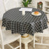 LOHASCASA Round Vinyl Oilcloth Tablecloth Waterproof PVC Wipeable Peva Heavy Duty Rustic Plastic Spillproof Tablecloth for Camping Buffalo Plaid 54 Inch