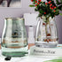 VanEnjoy 7 inch Clear Simple Glass Flower Vase, Decorative Gilded Rim Vase Home Decor for Indoor Centerpiece