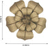 6 Inch Multiple Layer Flower Metal Wall Art Decor Set of 3 (Gold)