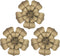 6 Inch Multiple Layer Flower Metal Wall Art Decor Set of 3 (Gold)