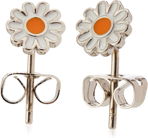 Pura Vida Silver Daisy Stud Earrings - .925 Sterling Silver Earring