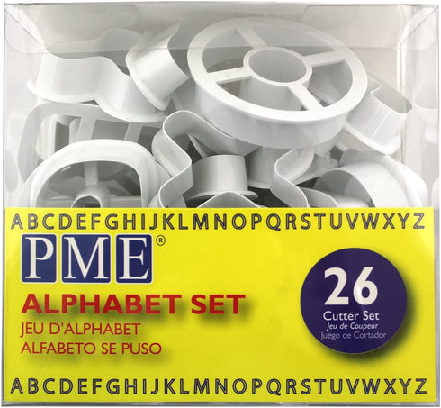 PME Alphabet Cutters, for Sugarcraft and Cake Decorating, Set of 26