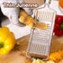 Multi-Purpose Citrus Zester, Cheese Grater & Vegetable Chopper,Handheld 4 adjustable Blades sets Stainless Steel Cutter Slicer for Lemon, Nutmeg, Chocolate, Vegetables, Fruits
