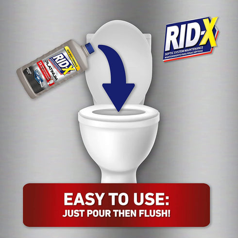 Rid-X Platinum Septic System Maintenance, Liquid, 24 Fl Oz
