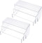 Goabroa Acrylic Display Risers, Clear Rectangle Stands Shelf for Display 6pcs