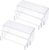 Goabroa Acrylic Display Risers, Clear Rectangle Stands Shelf for Display 6pcs