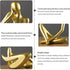 prosfalt Resin Thinker Statue Abstract Statue Home décor Accents Collectible Figurines Art Home Office Bookshelf Desktop Modern Home Decor Accent, Large 9.45 Inches(Gold-Left)