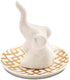Elephant Ring Holder Ring Dish, Ring Holder for Jewelry, Bracelet, Jewelry, Trinket Tray/Dish, White & Decorative Gold, Wedding Ring, Diamond Ring & Engagement Ring Holder, Office & Home Decor