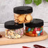 24Pack 4oz Plastic Jars with Lid, DANALLAN Clear Plastic Seasoning Containers with Labels for Cosmetics, Crafts Organizing and Kitchen Food Storage, BPA Free