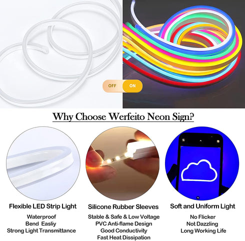 Werfeito 2 Pack Cloud Planet Neon Signs Neon Lights for Wall Decor, USB or Battery Operated LED Neon Sign for Bedroom, Decorative Neon Light Sign for Bar, Living Room, Christmas, Birthday, Wedding