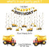 Construction Party Supplies, Dump Truck Birthday Party Decorations for Boys, with Construction Sign, Hanging Swirl, Happy Birthday Banner, Balloons, Cake Toppers - 70 Pack