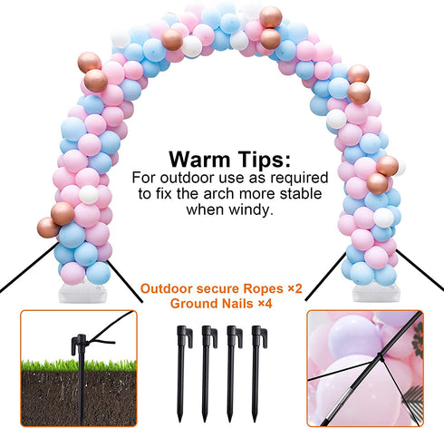 Anbeser Balloon Arch Kit - 9FT Tall & 10Ft Wide Adjustable Balloon Arch Stand with Water Fillable Base,50Pcs Balloon Clips,Balloon Pump Knotter-for Baby Shower, Wedding, Birthday, Graduation, Party Supplies Decorations
