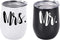 Mr and Mrs Wine Tumbler Set, Wedding Wine Tumbler, 12 Oz Insulated Stainless Steel Wine Tumbler for Newlyweds Couples Wife, Wedding Tumbler Idea for Bridal Showers Engagement, Set of 2