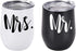 Mr and Mrs Wine Tumbler Set, Wedding Wine Tumbler, 12 Oz Insulated Stainless Steel Wine Tumbler for Newlyweds Couples Wife, Wedding Tumbler Idea for Bridal Showers Engagement, Set of 2