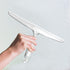 iDesign 59150 Plastic Bathroom Squeegee with Suction Hook Holder, Clear, 12-Inch (Pack of 1)