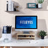 FITUEYES Monitor Stand - 2 Tiers Computer Monitor Riser with 16.7 Inch Shelf, Wood Desktop Stand for Laptop Computer Screen, Desk Organization, Office Supplies, Oak, DT204201WO