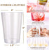 12 OZ Clear Plastic Cups , 100 Pack Heavy-duty Party Glasses, Disposable Plastic Cups for Wedding, Halloween,Thanksgiving Day, Christmas Party Cocktails Tumblers