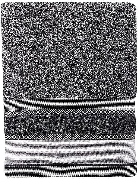 SKL Home by Saturday Knight Ltd. Geo Bath Towel, 27x50, Slate