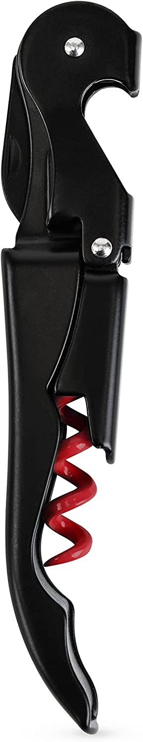 True Truetap Matte Black with Red Wo Double Hinged Corkscrews 4.75x0.5x1