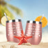Friends Wine Tumbler Set of 2, Side By Side or Miles Apart Friends Are Always Close at Heart Wine Tumbler for Good Friends Long Distance Friends Women, 12 Oz Stainless Steel Insulated Wine Tumbler