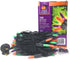 100 Ct Halloween String Light Set, Orange, Green, Purple, Black Cord
