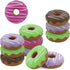 SRENTA 3" Rainbow Novelty Squishy Donut Stress Balls, Squeeze Stress Relief Donuts, Pack of 12