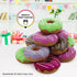 SRENTA 3" Rainbow Novelty Squishy Donut Stress Balls, Squeeze Stress Relief Donuts, Pack of 12
