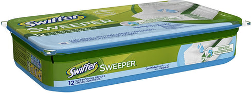 Swiffer Sweeper Wet Mopping Pad Refills for Floor Mop Open Window Scent, White, Fresh, 12 Count