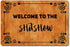 Funny Doormat Welcome to The Shitshow Entrance Floor/Outdoor/Indoor/Front Door Mat Bathroom/Kitchen Rugs Personalized Monogram Welcome Mat 23.6"(W) X 15.7"(L) Machine Washable Mat