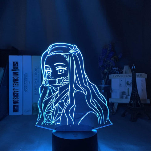 3D Anime Lamp,kimetsu No Yaiba Nezuko Kamado Figure Led Night Light for Bedroom Decor Nightlight Kids Child Table 3D Lamp Demon Slayer Gift?You Need to Remove The Double-Sided Protective Film?