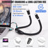 Neck Reading Light USB Rechargeable - LEDGLE Book Light for Reading in Bed with 4 LED 3 Brightness Levels 2 Flexible Soft Silicone Arms - Hands Free Lamp for Reading Knitting Craft Camping Repairing