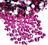 AD Beads 1440 Pieces Mixed Size No Hotfix Glue on Quality Glass Flatback Rhinestones Round Crystal Gems ( 25 Fuchsia )