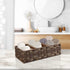 Back of Toilet Basket Toilet Tank Tray Toilet Tank Basket with 3 Section, Basket Organizer for Bathroom,Decorative Wicker Baskets for Bathroom Counter