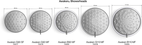 KOHLER K-72418-CP Awaken G90 Multifunction Showerhead, Polished Chrome
